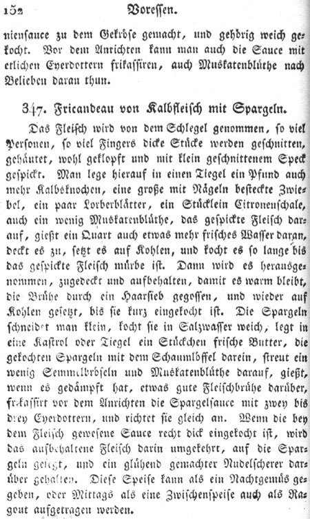 Kalbfleisch mit Spargeln