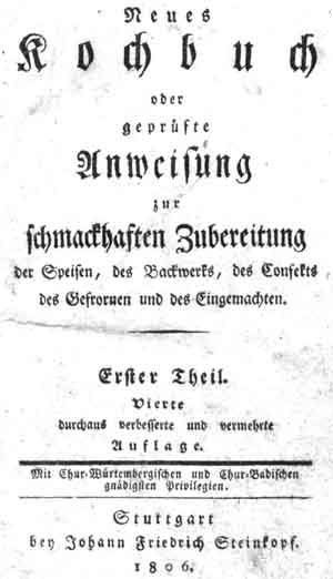 Neues Kochbuch, Löffler, 1806